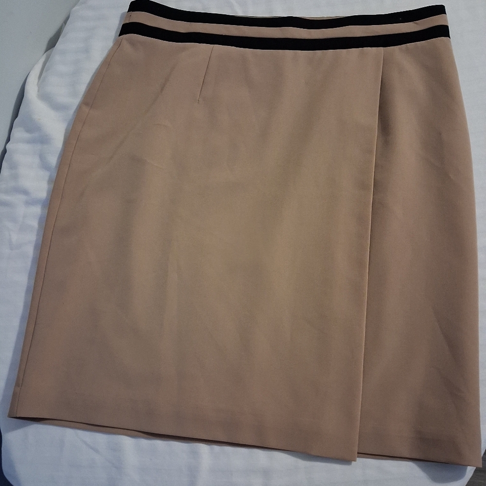 Tan And Black Straight Pencil Skirt Size 18